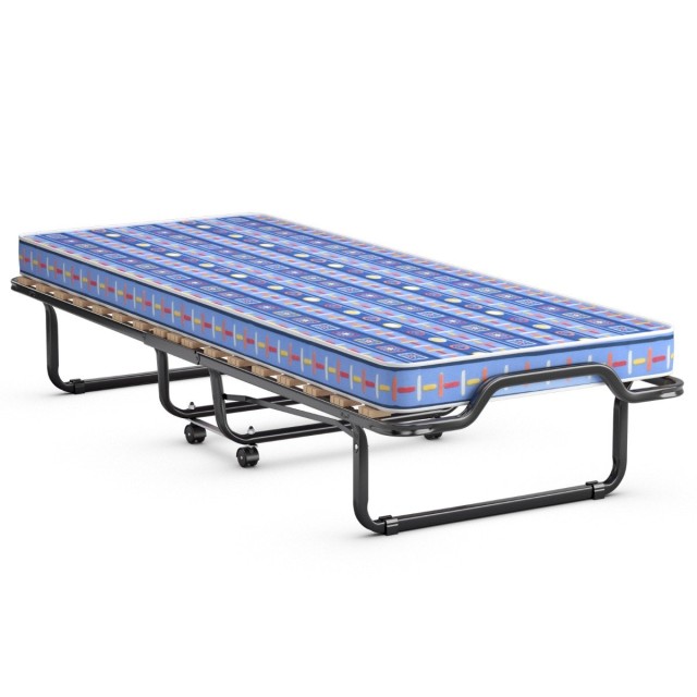 Costway  Πτυσσόμενο κρεβάτι επισκεπτών 80 x 200 cm με στρώμα αφρού μνήμης, μπλε, κατασκευασμένο στην Ιταλία. HW72812BL