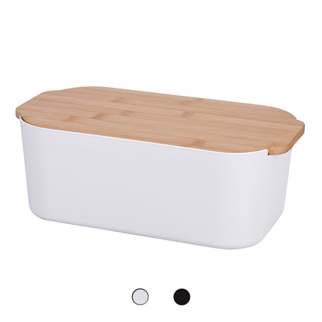 Galileo Ποδαράκι από πορσελάνη με καπάκι από μπαμπού 33x18,5x12 cm SChef 5914695 Τυχαία Επιλογή Χρωμάτων