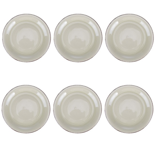 Villa DEste  Σετ 6 πιάτα φρούτου 195 cm σε χειροποίητη ζωγραφική πέτρα άμμου 4 αποχρώσεων 5920545