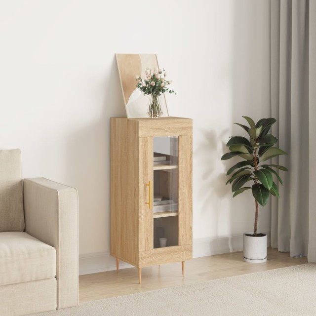 vidaXL Κλασικό Μπουφές Sonoma Oak από Συνθετικό Ξύλο 34,5x34x90 εκ. 828783