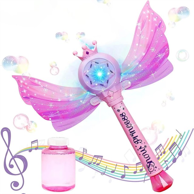 BAKAJI Ηλεκτρικό Σκήπτρο Παιχνίδι για Σαπουνόφουσκες με Φώτα και Ήχους Παιδιά Δώρο Ιδέα 02842698