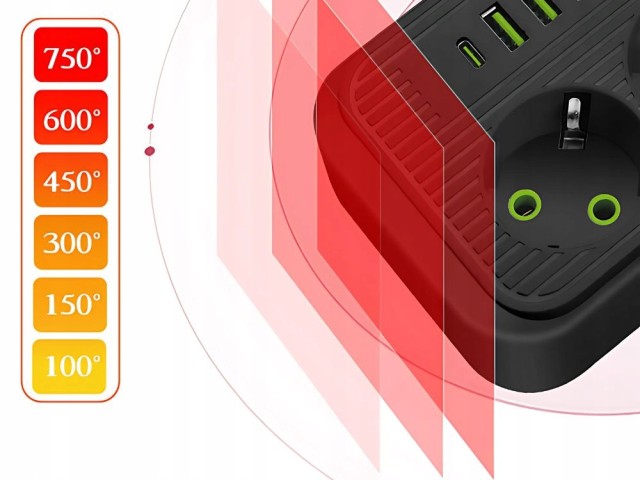 Verk Group Πολύμπριζο 3 Θέσεων 250V με 2m Καλώδιο, 4x USB & 1x USB-C Φορτιστής 5907451374894