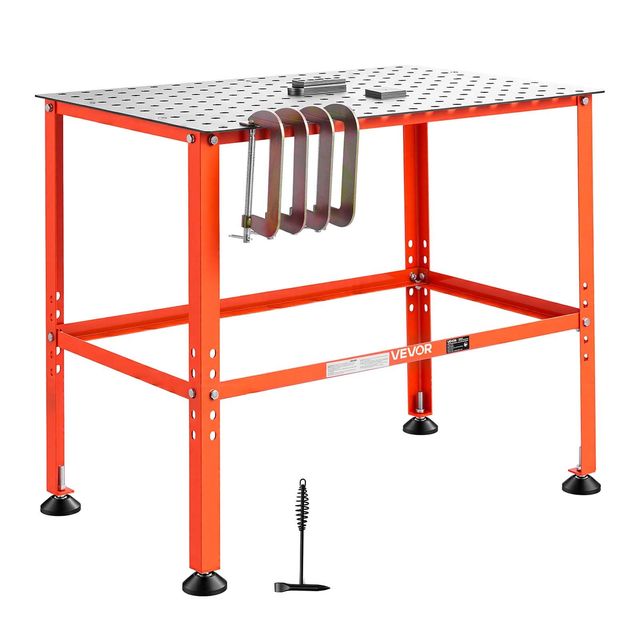 VEVOR Τραπέζι Συγκόλλησης 910 x 610 mm με Αντοχή 363 kg και Οπές Στερέωσης 16 mm HJGZTGDS800LTB9YK001V0