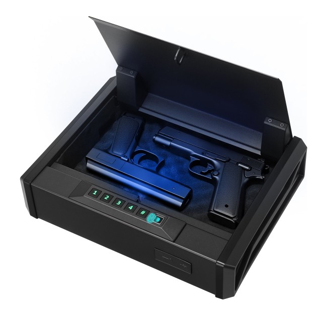 VEVOR Βαρέως Τύπου Χρηματοκιβώτιο Όπλων με Δακτυλικό Αποτύπωμα/Κωδικό/Κλειδί για 2 Πιστόλια SQBXHSKPTK00GDMH0001V0