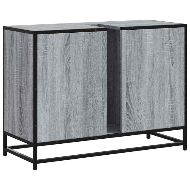 vidaXL Ντουλάπι Μπάνιου με Νιπτήρα Sonoma 80x33x60 cm Γκρι 849292