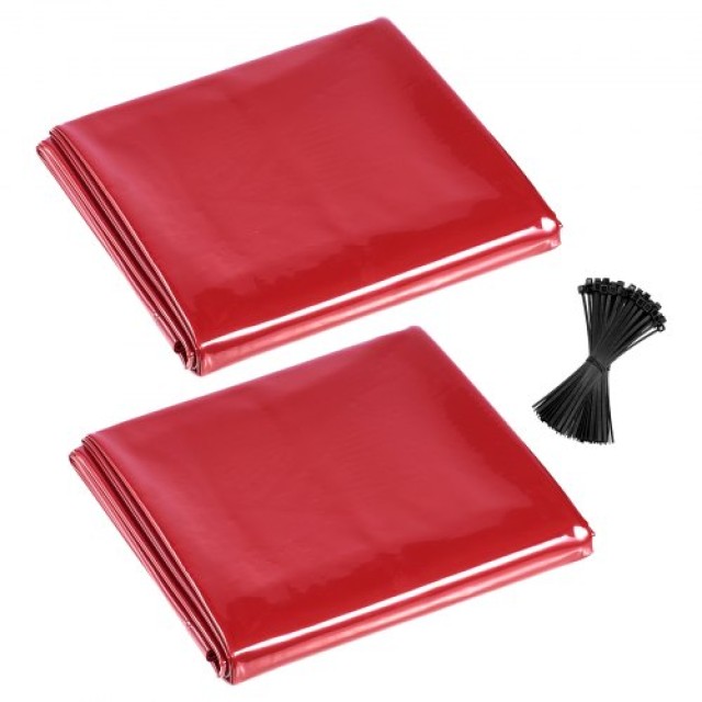 VEVOR 2 Τεμ Κουρτίνες Συγκόλλησης 1.74 x 2.34μ, Ανθεκτικές στη Φλόγα με Προστασία UV, Κόκκινες DMPF2JZ68FTWX6VDE001V0