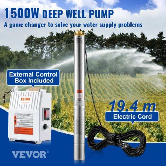 Αντλία Υποβρύχια VEVOR 1500W 9.8 m³/h 108 m Ανοξείδωτη SJQSBMBWZ220VN1JDV2