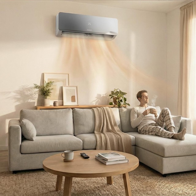 Cecotec Κλιματιστικό AirClima 12000 Wind Connected Split 12000 BTU με Αντλία Θερμότητας, Τηλεχειριστήριο, Οθόνη LED και WiFi CEC-124598