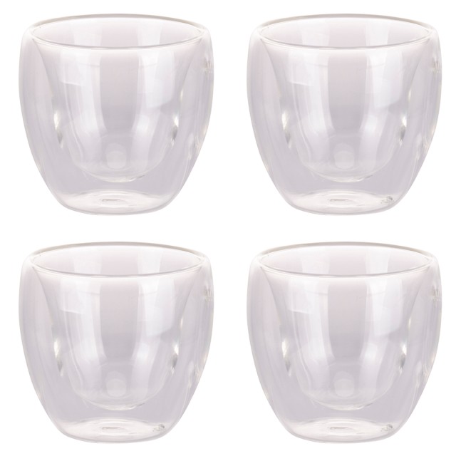 Villa DEste  Σετ 4 φλιτζάνια καφέ 90 ml από βοροπυριτικό γυαλί Glass Expresso 5904599