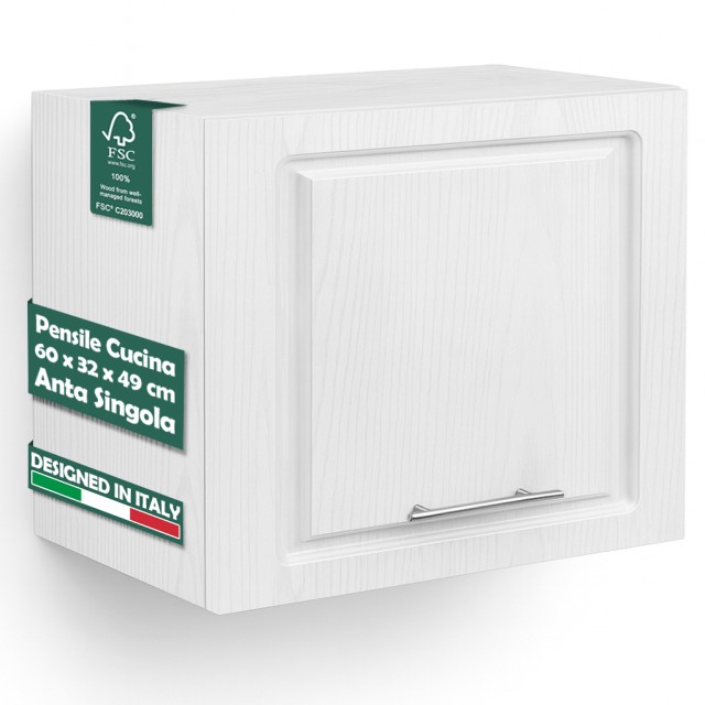 Shally Dogan Αναδιπλούμενη Κουζίνα Τοίχου με Ντουλάπια από Λευκή Φλαμουριά σε Ξύλινη Επένδυση 02001640