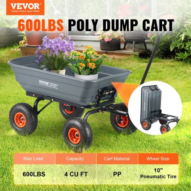 Βαρέως Τύπου Καρότσι Κήπου VEVOR 4 cu.ft 600 lbs  SLZXTC600B005GQJAV0