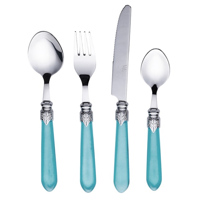 Villa DEste  Σετ 24 μαχαιροπίρουνα από ανοξείδωτο ατσάλι με μπλε λαβή Imperial Ocean 5921482