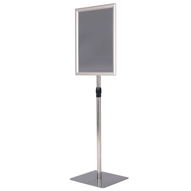 Costway Σετ 2 Ρυθμιζόμενων Ασημί Πινακίδων Πληροφόρησης A3 - Επιδαπέδιο Σταντ Διαφημίσεων CB10735SL-2