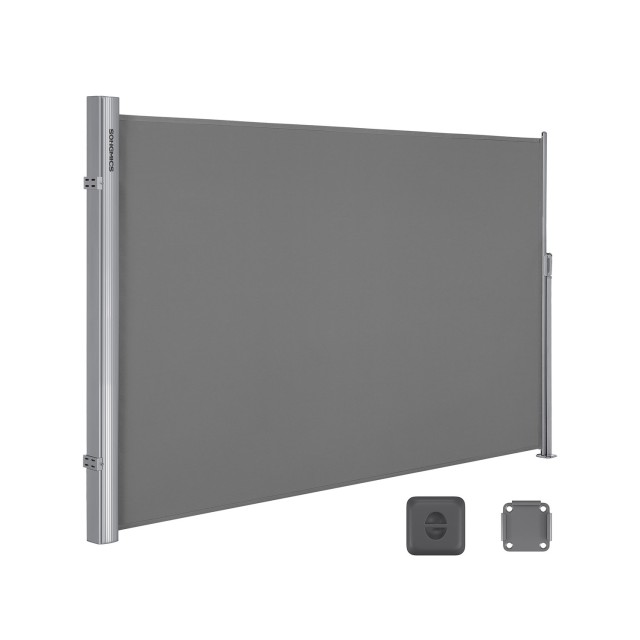 SONGMICS Αναδιπλούμενη Πλευρική Τέντα Γκρι 1.8 x 3.5 m GSA185G 