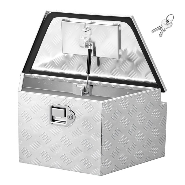 VEVOR Αλουμινένιο Κουτί Εργαλείων Ρυμούλκησης με Κλειδαριά, 660 x 330 x 305 mm, Ασημί TCGJX261312IAO7ZC001V0