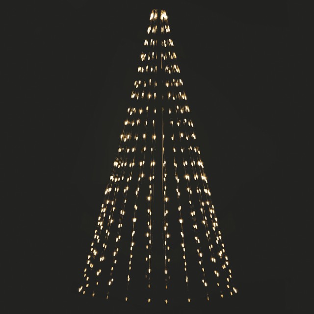 Kooper Μαντέλλο 400 MiniLED ζεστό λευκό 16 κλωστές ύψους 250 εκ. με 8 φωτεινά μοτίβα για εξωτερική χρήση, Santas House by Kooper 5921257