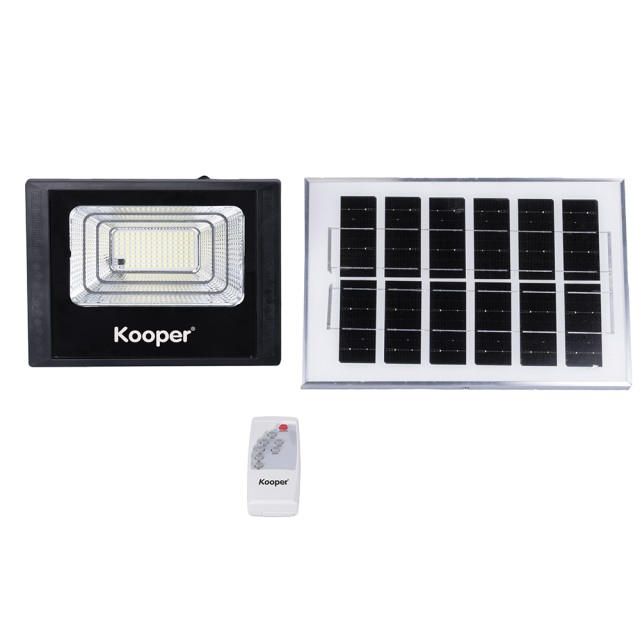 Kooper Φωτιστικό εξωτερικού χώρου με ηλιακή ενέργεια, 114 LED, με τηλεχειριστήριο, ανιχνευτή κίνησης και αισθητήρα σούρουπου Kooper 5914860