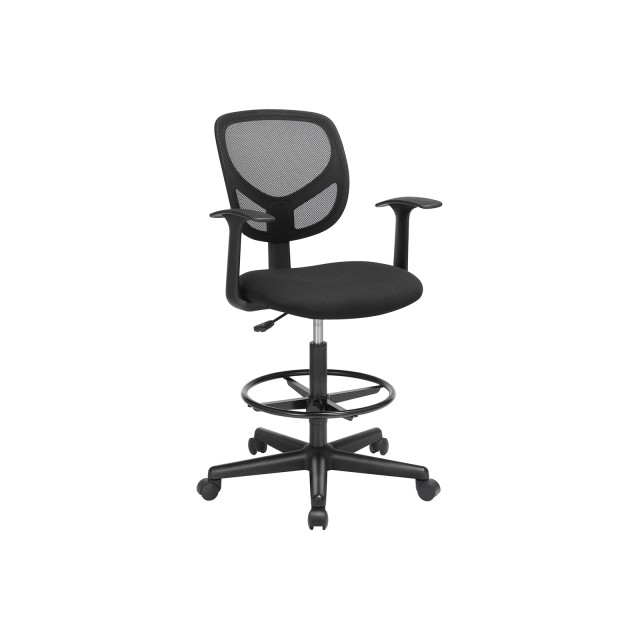 SONGMICS Εργονομική Καρέκλα Γραφείου, Μαύρη, 55-75 cm, OBN25BK 