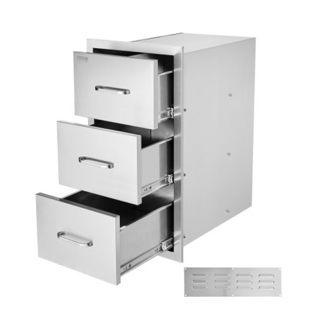 VEVOR Συρτάρια Εξωτερικής Κουζίνας Τριπλά BBQ 18.5x22.5x22.5 ZJCTJ185W225TIIM8V0
