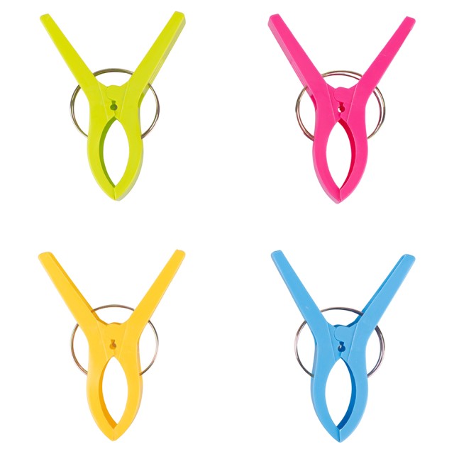 Galileo Σετ 4 Μεγάλες Ανθεκτικές Μανταλάκια από Πλαστικό PP Αντιανεμικά Sordine 5920280