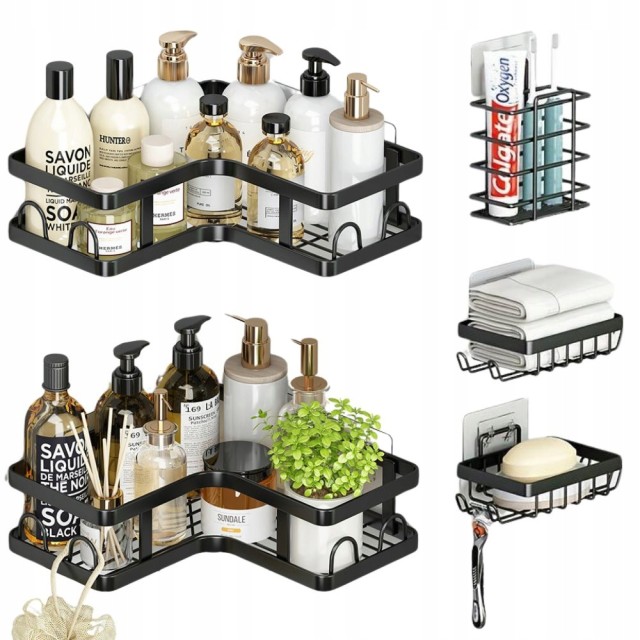 Verk group Σετ Μπάνιου με 3 x Φιόγκοι και  2 x Κρεμαστές Επιφάνειες Μπάνιου 5907451369982