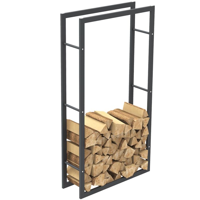 BAKAJI  Υποστήριξη Μεταλλικής Θήκης Ξύλων Εσωτερικού Χώρου Τζακιού Σόμπας 150x80x25cm  02835840