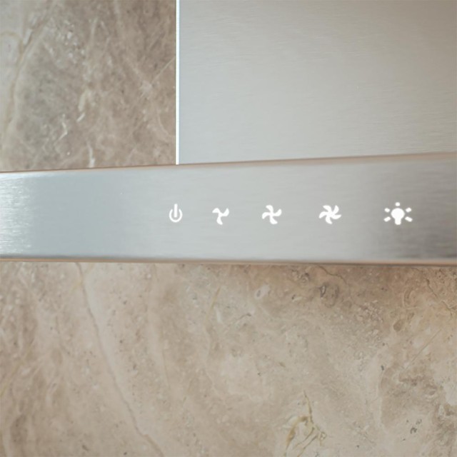 Cecotec Απορροφητήρας Bolero Flux TT 604000 Inox A++ Εξαγωγέας καπνού T 60cm, 393m³/h, 3 ταχύτητες, SS Touch Control, Ανοξείδωτο, Ενεργειακή Κλάση A++, DC Μοτέρ, Led φωτισμός, Φίλτρα Αλουμινίου & Άνθρακα. CEC-110297