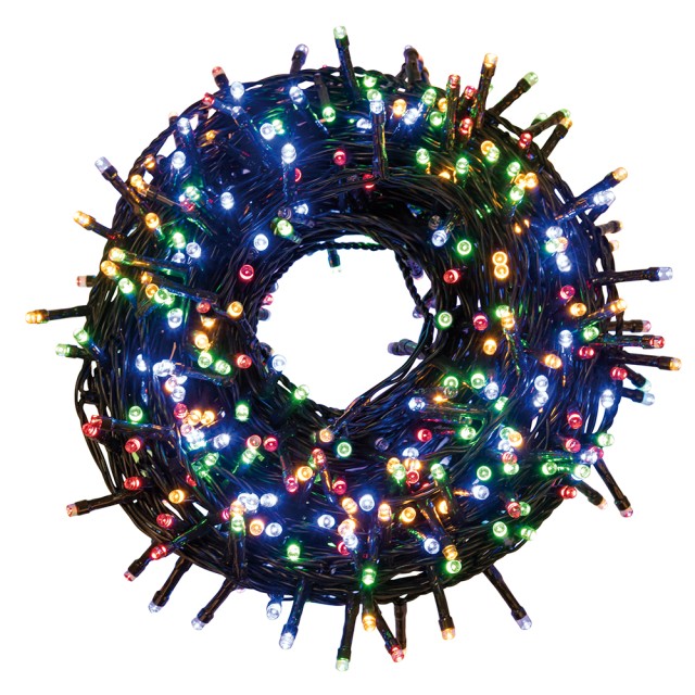 Kooper Γιρλάντα 1000 LED πολύχρωμη 8 επιλογές φωτισμού εξωτερική χρήση 45 μ 6W Santas House 5913584