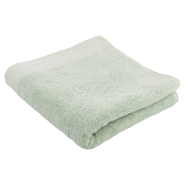 Galileo Πετσέτα από εξαιρετικά μαλακό βαμβάκι 50x100 εκ με κεντρικό θηλάκι σε φασκόμηλο πράσινο Sibilla 5916875