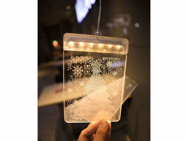 Verk Group 3D Διακοσμητικό Υαλοστάσιο Χριστουγεννιάτικα Φώτα 5907451338063