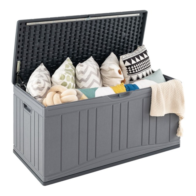 Costway Κουτί Αποθήκευσης 300 Λίτρων από HDPE με Πνευματικά Ελατήρια & Κλειδωμένο Καπάκι  61 x 114 x 55 εκ. NP12851HG