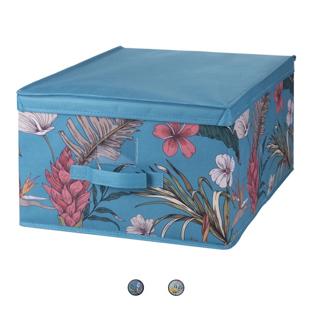 Galileo Κουτί XL γκαρνταρόμπας με μπροστινή λαβή και καπάκι 40x50xΥ25 εκ. με λουλουδάτο σχέδιο Botanico Sordine 5919152 Τυχαία Επιλογή Χρωμάτων