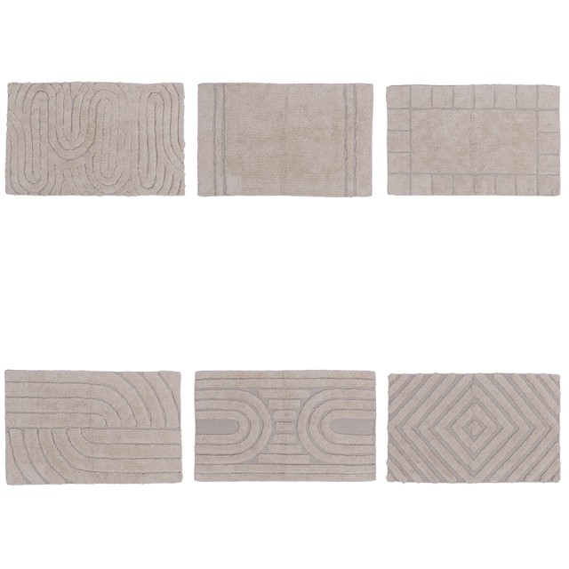 Galileo Λευκό Καπιτονέ Χαλί Μπάνιου 50x80 εκ. Sibilla 2188272