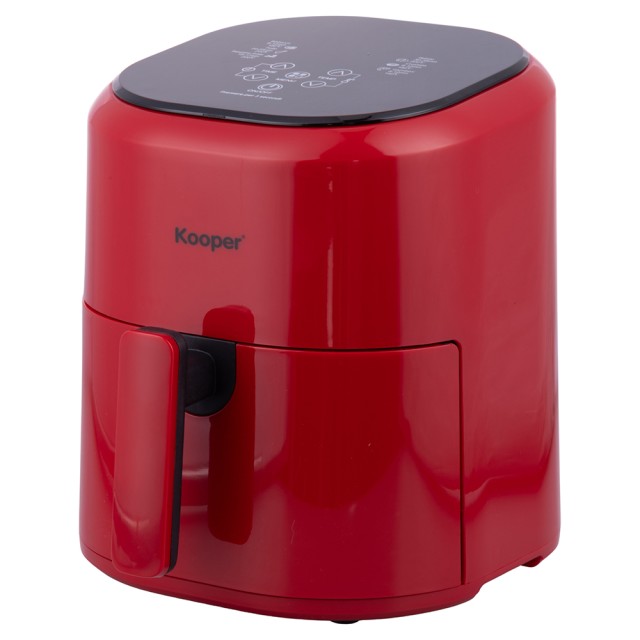 Kooper Φριτέζα αέρος 5 λίτρων με οθόνη αφής 1200 W κόκκινη Kooper 5920743