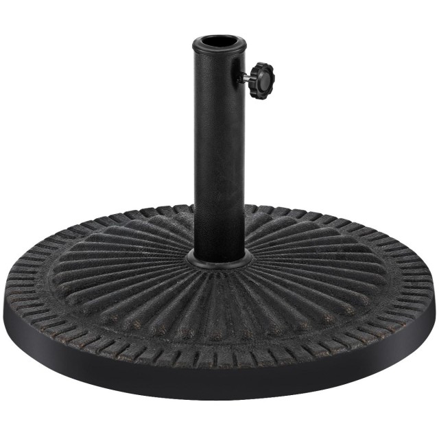 Costway Στρογγυλή Βάση Ομπρέλας Φ49cm με Σφιγκτήρα και Ανθεκτική Σιδερένια Ράβδο OP3888