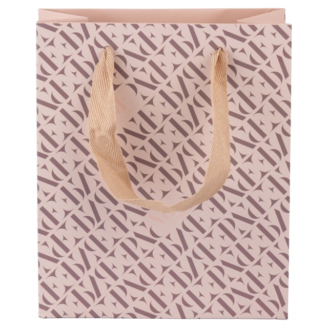 Villa dEste Home Σετ 12 τμχ Τσάντα Δώρου από Χαρτί με Υφασμάτινα Χερούλια 16x8x19 cm Μονογράμμα 5924651