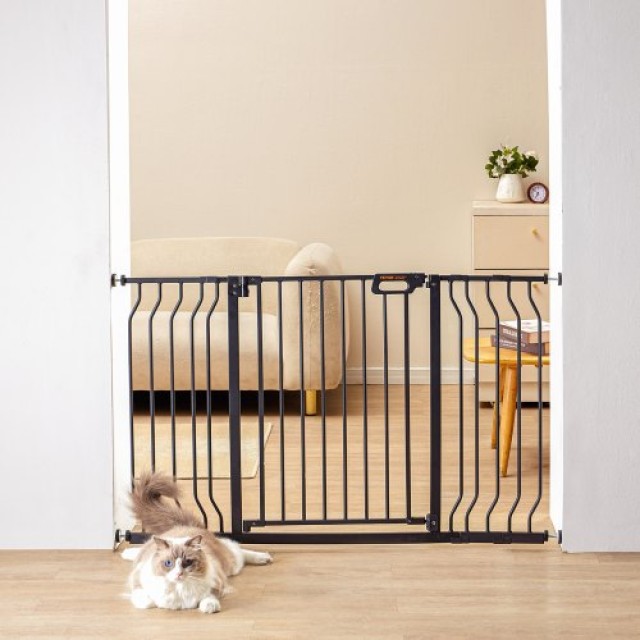 VEVOR Παιδική Πόρτα Ασφαλείας 75-135cm, 76cm Ύψος, Αυτόματο Κλείσιμο, Μαύρη LGXCWZLHS305EYXEKV0