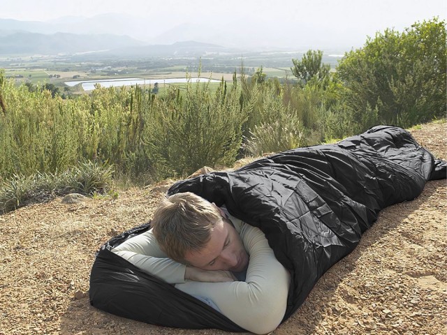 Sleeping Bag Μονό με Θήκη – Ελαφρύ & Ζεστό για Κάμπινγκ και Εκδρομές - Μαύρο 5907451375112 Verk Group