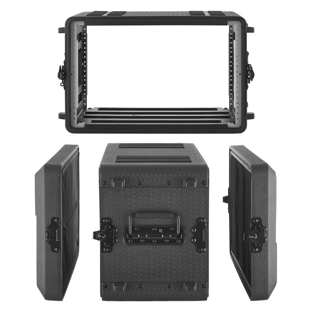 VEVOR Θήκη Rack- Flight Case 6U βάθους 260 mm με υποδοχές μικροφώνου SLCZJJX6U12IK7VP7001V0