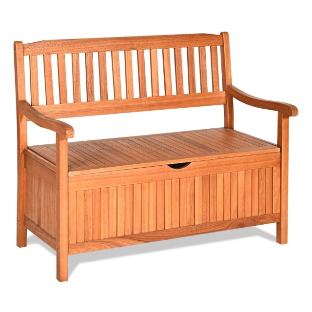 Costway Εξωτερικός Πάγκος Αποθήκευσης από Ξύλο Ακακίας 107x59x90 εκ. JV12571-new