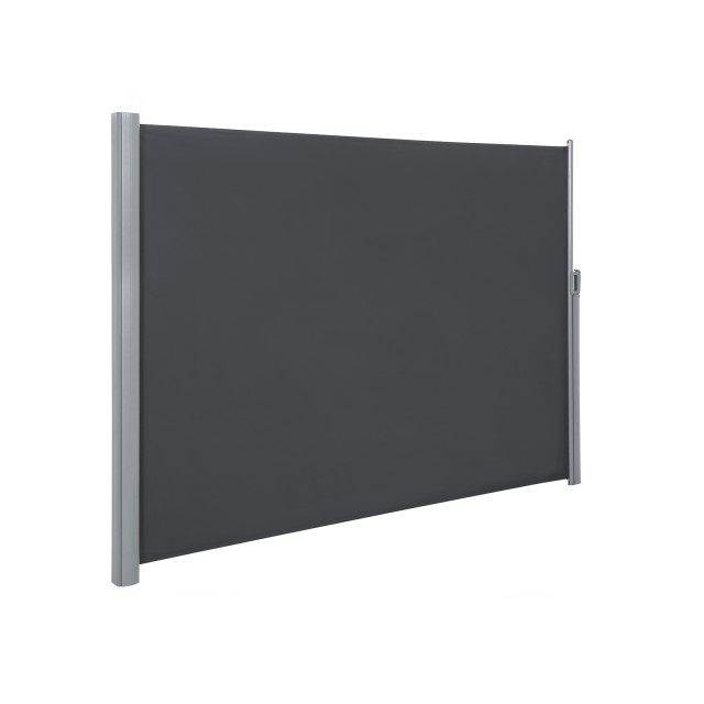 SONGMICS Πλευρική Τέντα  για Μπαλκόνι και Βεράντα 180 x 400 cm Γκρι –GSA184G 