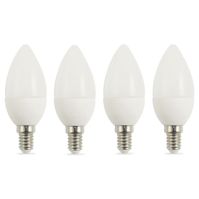 Kooper Σετ 4 LED Λαμπτήρων Ολίβας 7W Θερμού Φωτός Kooper 5914559