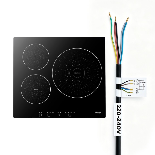 VEVOR Εντοιχιζόμενη Επαγωγική Εστία 60 cm με 3 Ζώνες Εστίας DCL3BURNERS6X7L67001V2