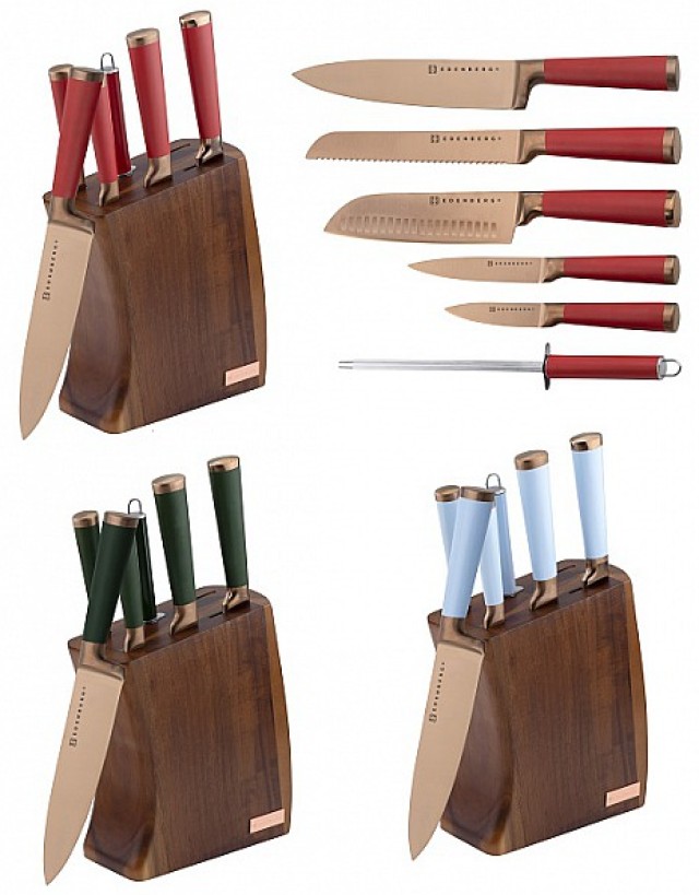 Edenberg Σύγχρονο Σετ Μαχαιριών με Βάση 7 Τεμαχίων EB-11029