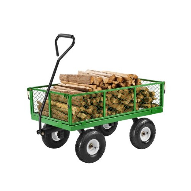 VEVOR Ατσάλινο Καρότσι Κήπου 900lbs Βαρέως Τύπου με Ρόδες 10in ZXHYTCLS900BG0TN3V0