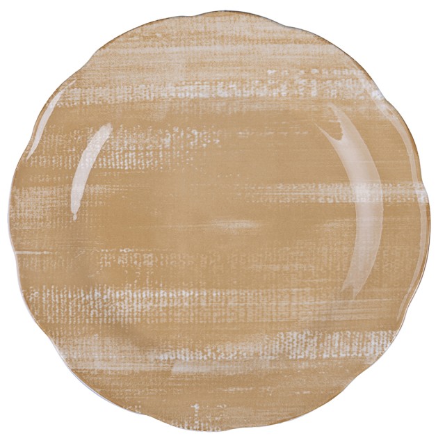 Villa DEste  Σετ 6τμχ Επίπεδο πιάτο από πορσελάνη με κυμματιστό χείλος άμμου Versilia 5922170