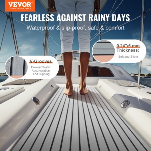 VEVOR Δάπεδο Σκάφους EVA Foam 94.5 x 35.4, Αντιολισθητικό Αυτοκόλλητο, 23.2 τ.π. για Σκάφη CBZZFHPMDDHSS4TPHV0