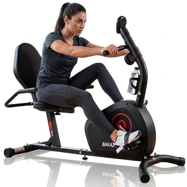 BAKAJI Καθιστό Ποδήλατο Γυμναστικής με 8 Επίπεδα Αντίστασης Εργονομικό για Προπόνηση Fitness 02002134