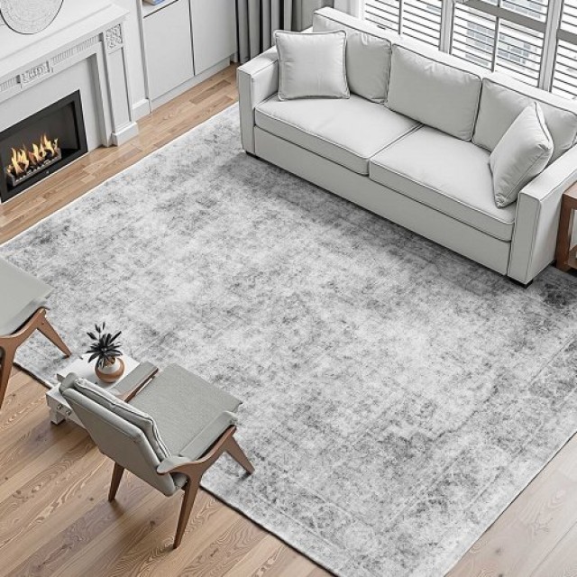 VEVOR Μεγάλο Μποέμ Χαλί 9x12ft Αντιολισθητικό Ανθεκτικό στη Φθορά Γκρι JXTDDT9X12FTN8946001V0