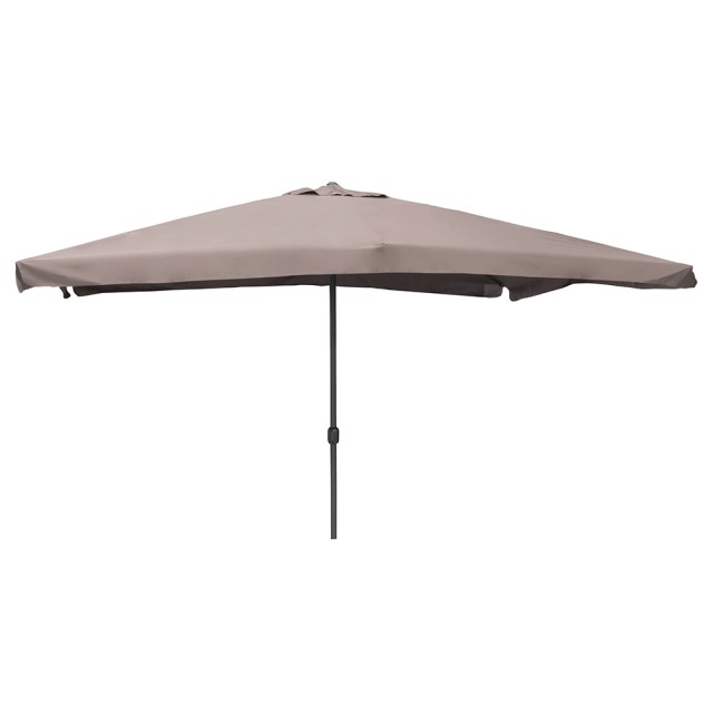 Galileo Κήπος ομπρέλα tortora 3x4 m από ανθρακούχο χάλυβα με 8 ενισχυμένες ακτίνες και άνοιγμα με μανιβέλα Cuba Est 2188430